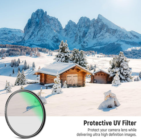 NEEWER 58mm MC UV Protection Filter 24 Layer Multi Resistant Nano Coatings/HD Optical Glass/Water Repellent/Scratch Resistant/Aluminum Alloy Ultra...