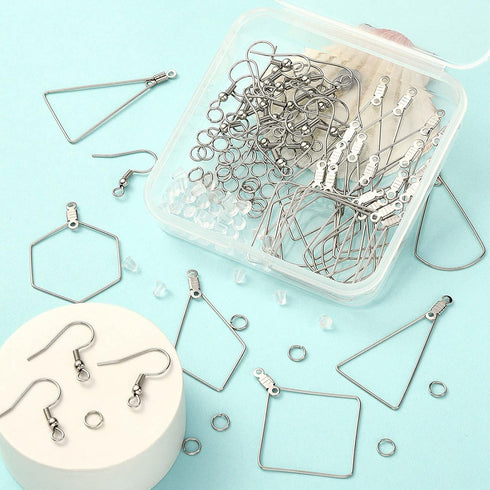 36PCS Beading Earring Hoop Stainless Steel Earring Hoop Bulk Fish Hooks Earrings DIY Earrings Supplies Kit for Jewelry Making…...