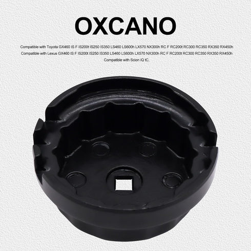 64 mm x 14 flutes Oil Filter Wrench Removal tool Compatible with Toyota Lexus (Black)...