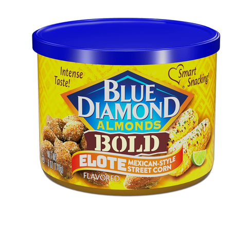 Blue Diamond Almonds, BOLD Elote Mexican Street Corn Flavored Snack Nuts, 6 Ounce Can...