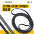 Kenmore Dryer Drive Belt 661570V 3387610 661570 Whirlpool Maytag Duet Part AP5983729 PS11722115 WED9200SQ0 WED9150WW1 GEW9250PW1 WED9200SQ1 WED9500TW3 NED7300WW1 CE1750XWW1 GGW9250PW3 MED9700SQ0