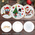 Nuberlic 3 Pc Christmas Embroidery Kit for Beginner Adults Kids with Santa Snowman Owl Patterns Stamped Cross Stitch Kits with 3 Embroidery Hoops ...