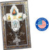 4 Way Medal Catholic Necklace with The Lord's Prayer Card | Pewter Four Way Medal Catholic Jewelry | 4 Way Miraculous Medal with Biography and Pra...