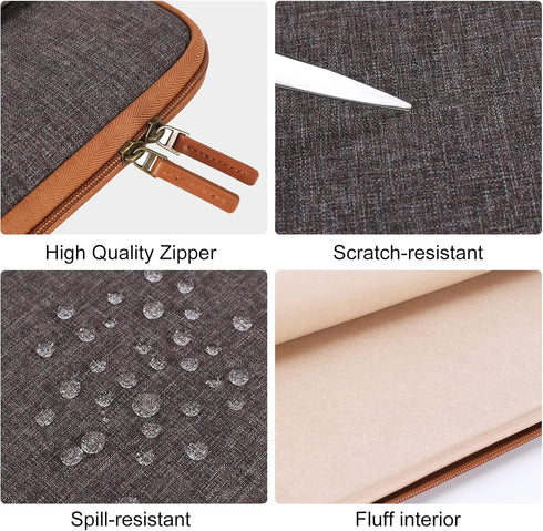 DOMISO 10.1 inch Laptop Sleeve Case Water Resistant Shockproof Protective Computer Notebook Bag for 10.5" 11" iPad Pro Air 2018-2021/10.2" iPad/Su...