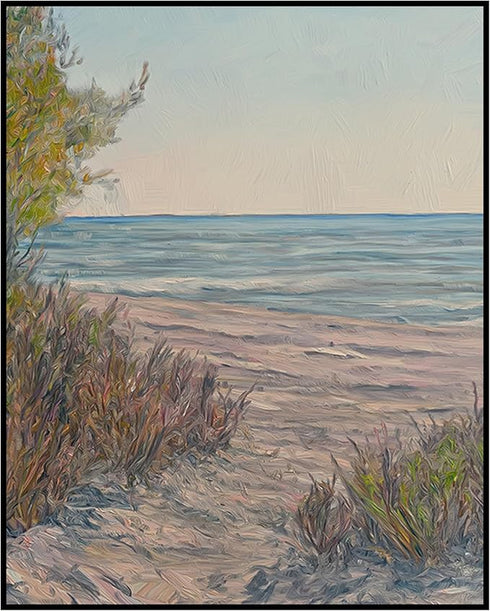 Posterizer 1 pcs-coastal landscape in classic oil painting style 4-Collectibles & Fine Art-Landscape & Nature Art-Gift for Men Women Teens- unfram...