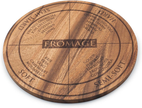 Ironwood Gourmet 28686 Round Dorset Cheese and Charcuterie Paddle...