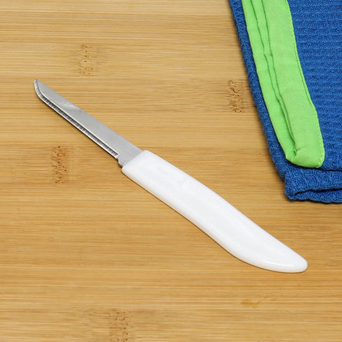 Chef Craft Select Paring Knife Set, 2.5 Inch Blade 6 Inches In Length 4 Piece Set, Stainless Steel/Black...
