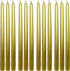 Zest Candle Inch, Metallic Bronze Gold 12-Piece Taper Candles, 12 inch, Count...