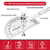 P.I.T. Angle Protractor,Stainless Steel Square Head,Angle Ruler Finder 0-180°,10 cm Woodworking Ruler, Angle Measure Tool, Craftsman Angle Measure...