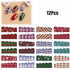 12 Pcs Christmas Nail Art Stickers Winter Cartoon Water Transfer Nail Decals Xmas Snowflake Nail Stickers Christmas Tree Grid Nail Art Design Deca...