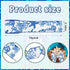 Ocean Theme White and Blue Thread Edge Ribbon Starfish Seahorse Coral Style Ribbon Bow Crafts Marine Animal Pattern Fabric Ribbon Crafts Wedding W...