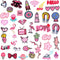 MTLEE 40 Pcs Pink Iron on Patches Embroidered Cute Applique Patches Appliques Pretty Preppy Unicorn Assorted Styles Cowgirl DIY Sew for Clothes Ja...