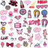 MTLEE 40 Pcs Pink Iron on Patches Embroidered Cute Applique Patches Appliques Pretty Preppy Unicorn Assorted Styles Cowgirl DIY Sew for Clothes Ja...