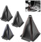 Universal Shift Knob Shifter Boot Cover Black with Blue Stitches PVC Leather MT at Sport PVC Leather...