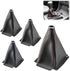 Universal Shift Knob Shifter Boot Cover Black with Blue Stitches PVC Leather MT at Sport PVC Leather...