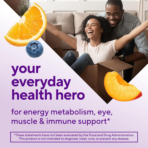 Vitafusion MultiVites Gummy Multivitamins for Adults with 12 Vitamins and Minerals, Berry, Peach and Orange Flavored, America’s Number 1 Gummy Vit...