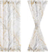 FMFUNCTEX French Front Door Curtains for Glass Door Curtains 72 Inches White Semi-Sheer Window Curtain Yellow and Grey Branch Print Curtain for Pa...