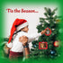 2024 Photo Ornaments for Christmas Tree, Classic Red and Black Buffalo Plaid Christmas Frame Ornament, Easy-Load Magnetic Design, with Satin Ribbo...