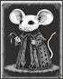 Posterizer 1 pcs- gothic mouse in classic goth clothes-Gothic Art-Art for Animal Lovers- Living Room Bedroom Decor- unframed wall art...