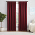 ECLIPSE Solid Thermapanel Modern Room Darkening Rod Pocket Window Curtain for Bedroom (1 Panel), 54" x 84", Merlot...