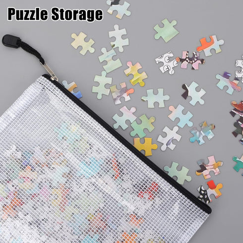 EOOUT 20pcs Mesh Zipper Pouch 8 Sizes Waterproof Zipper Bags, Plastic Travel Pouch for Board Game Travel Storage School Supplies Office Appliances...