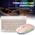 Bluetooth Keyboard and Mouse Combo for iPad - Rechargeable Wireless Keyboard & Mouse with 7-Color Backlit Compatible with iPad 9th/8th Gen, iPad P...