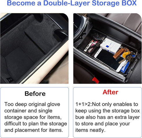 TTCR-II Compatible with Mercedes Benz C Class W205 Center Console Organizer 2015-2021 (Sedan & Coupe Only), for GLC W253 Console Organizer Tray 20...