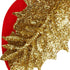 Sawowkuya 15 Pcs Red Gold Poinsettia Artificial Flowers Glitter Artificial Christmas Flowers Decorations with Clips for Xmas Tree Ornaments Weddin...