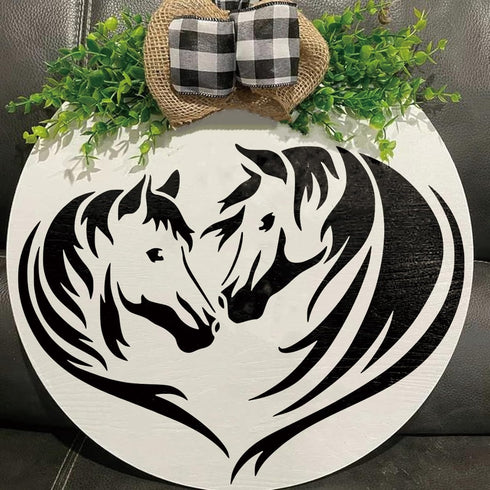 Horse Stencils for Painting on Wood, Horse Stencils for Crafts Reusable Wood Burning Drawing Art Paint Stencils and Patterns for Wall Cake Cookie ...