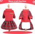 Dog Christmas Outfits Small Dog Christmas Sweater Dress Red Plaid Xmas Winter Dog Clothes Sweater for Small Dogs Girl Holiday Clothing Pet Apparel...