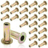 25Pcs Steel Multi Grip Rivet Nuts Pre Bulbed Shank Zinc-Plated Flat Head Threaded Insert Nut Construction Fasteners for Industrial (1/4-20)...