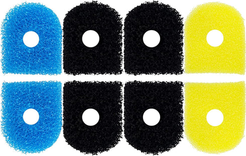 8 Pack Replacement Filter Sponges Compatible with Kulife Aquarium Filters, 2 Coarse Sponge, 4 Carbonized Sponge, 2 Fine Sponge...