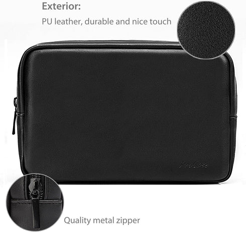 ProCase Accessories Bag Organizer Power Bank Case, Electronics Accessory Travel Gear Organize Case, Cable Management Hard Drive Bag -Black...