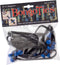 BLUE & BLACK "Azure" Bongo Ties -10 Pack "Style-D" ~ Professional cable ties made of natural rubber and bamboo ~ HANDY TIES FOR CABLES AND OTHER U...