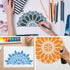 9 Pack Large Mandala Stencils for Painting 12x12 Inches Mandala Painting Templates Reusable Floral Mandala Drawing Stencils for Wall Floor Furnitu...
