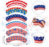 Attractive Patriotic Cupcake Liners Red, White And Blue Themed Party Decorations Baseball Events Beautiful Decorations For Independence Day Celebr...