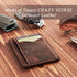 Thin Front Pocket Wallet for Men and Women, RFID Blocking Card Holder, Made of Finest Genuine Leather (Brown)...