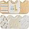 REBE & CO 6 Pack Waterproof Cotton Baby Bibs for Girls Boys for Drooling Eating with Snaps, Teething Bibs, Feeding Bibs, Newborn Baby Shower (Gira...