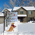 Louise Maelys Hello Winter Golden Dog Garden Flag 12x18 Double Sided, Burlap Farmhouse Small Cardinal Retriever Garden Yard Flags for Winter Seaso...
