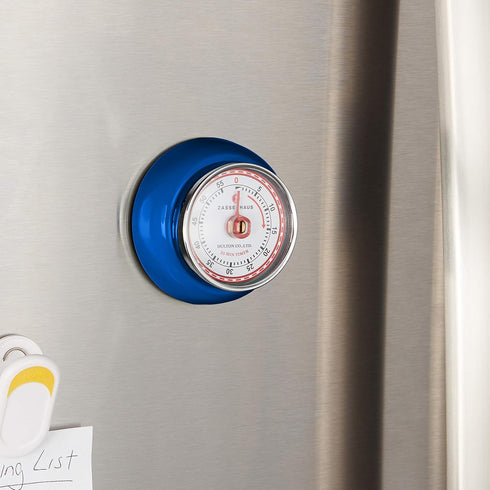 Zassenhaus Magnetic Retro Kitchen Timer, Classic Mechanical Cooking Timer (Royal Blue)...
