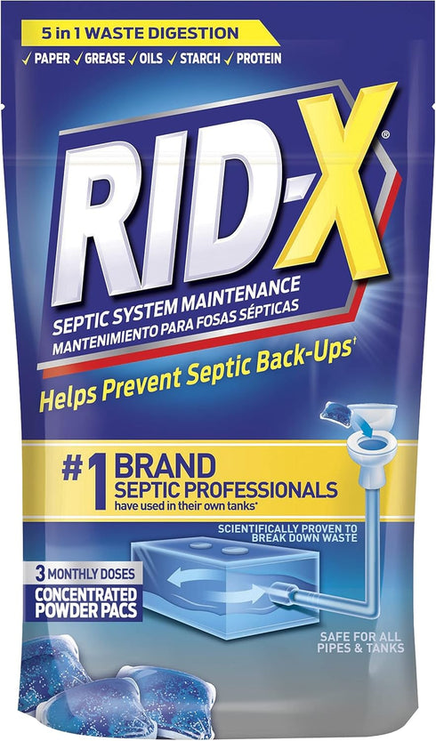 Rid-X Septic Tank System Treatment, Septic Tank Treatment, 3.2 Ounce...