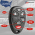 Car Key Fob Keyless Entry Remote fits 2007-2014 Chevy Tahoe Suburban / 2007-2014 Cadillac Escalade / 2007-2014 GMC Yukon (fits Part # 15913427, 20...