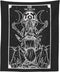 The Goddess Hecate Tarot Card Tapestry (Black & White) - Triple Moon Goddess of Witchcraft Hekate Wheel Pagan Witch Wall Hanging (60" x 50")...