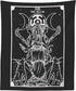 The Goddess Hecate Tarot Card Tapestry (Black & White) - Triple Moon Goddess of Witchcraft Hekate Wheel Pagan Witch Wall Hanging (60" x 50")...
