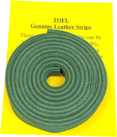 TOFL Genuine Top-Grain Leather Strap | 72 Inches Long | 3/4 Inch Wide | 1/8 Inch Thick (7-8 oz) | 1 Leather Strip for DIY Arts & Craft Projects, C...