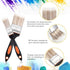 5 Pieces Painting Knife Set Background Blender Brush and Fan Blender Artist Brush Stainless Steel Palette Knife 2 Inch and 1 Inch Landscape Brush ...
