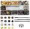 80 Sets Leather Snap Fasteners Kit, BetterJonny 15mm Metal Snap Buttons Heavy Duty Press Studs with 4 Setter Tools for Clothes Bracelet Jackets Je...