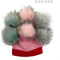 Furryvalley Faux Fur Pompom 6pcs DIY Crafts Fluffy Balls for Hat Shoes Scarves with Snap Fastener Removable Knitting Hat Horse Riding Hat Silk Acc...