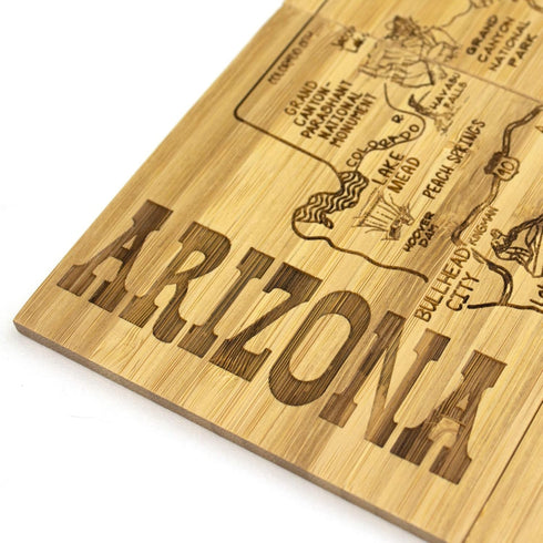 Totally Bamboo Arizona State Puzzle 4 Piece Bamboo Coaster Set with Case...