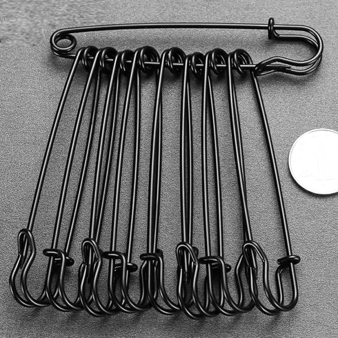 50 Pcs Safety Pins Heavy Duty Large Safety Pins Steel (Black)...